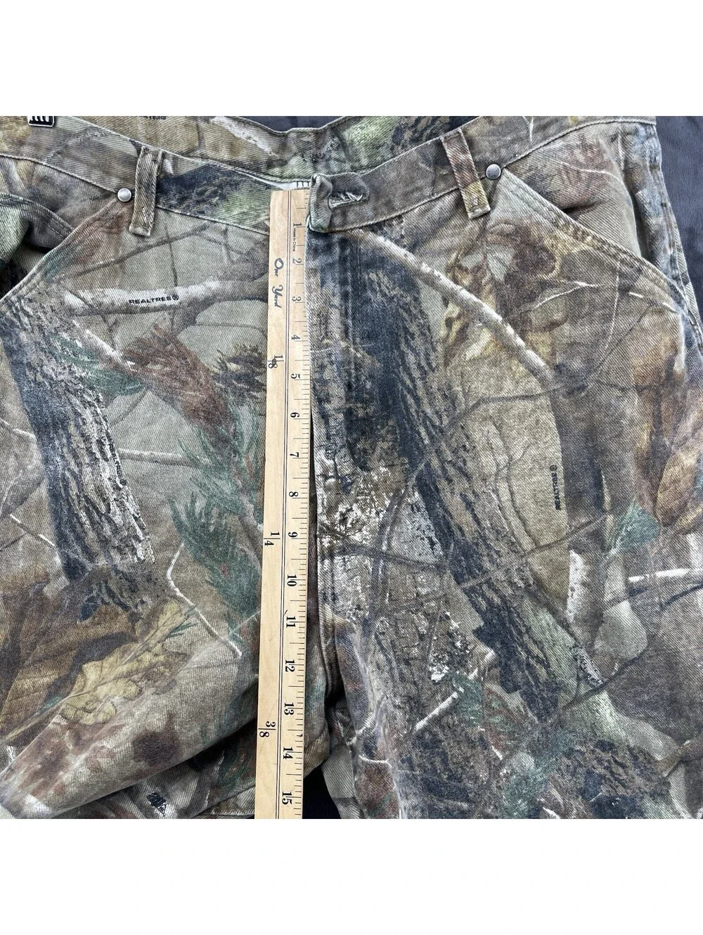 VTG Wrangler Pro Gear Realtree Camo Carpenter Pants Men 38x32 Hunting USA